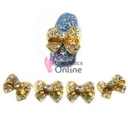 Decoratiuni 3D Metalice 027 Fundite Aurii cu Stras 